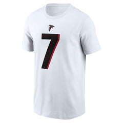 Bijan Robinson Atlanta Falcons Player Name & Number T-Shirt - White T-shirts