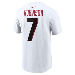 Bijan Robinson Atlanta Falcons Player Name & Number T-Shirt - White T-shirts