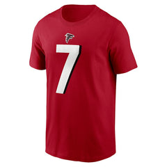 Bijan Robinson Atlanta Falcons Player Name & Number T-Shirt - Red T-shirts