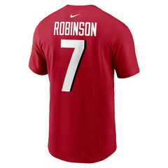 Bijan Robinson Atlanta Falcons Player Name & Number T-Shirt - Red T-shirts
