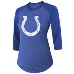 Anthony Richardson Indianapolis Colts Majestic Threads Women's Player Name & Number Tri-Blend 3/4-Sleeve Fitted T-Shirt - Royal T-shirts