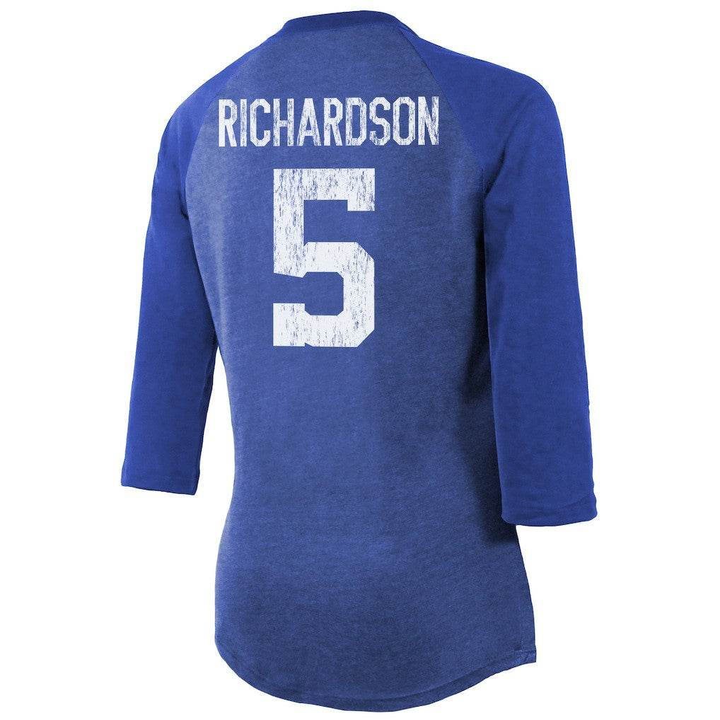 Anthony Richardson Indianapolis Colts Majestic Threads Women's Player Name & Number Tri-Blend 3/4-Sleeve Fitted T-Shirt - Royal T-shirts