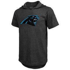 Bryce Young Carolina Panthers Majestic Threads Player Name & Number Tri-Blend Slim Fit Hoodie T-Shirt - Black Hoodies