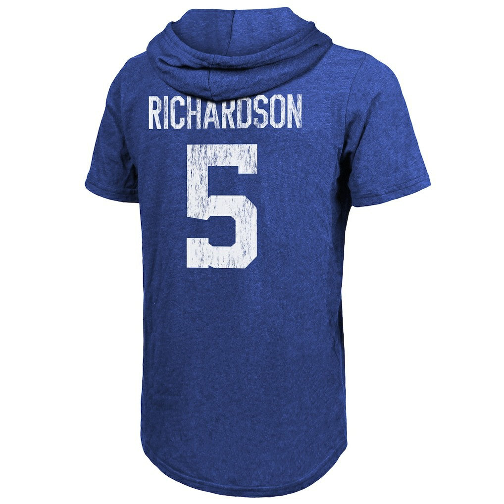 Anthony Richardson Indianapolis Colts Majestic Threads Player Name & Number Tri-Blend Slim Fit Hoodie T-Shirt - Royal Hoodies