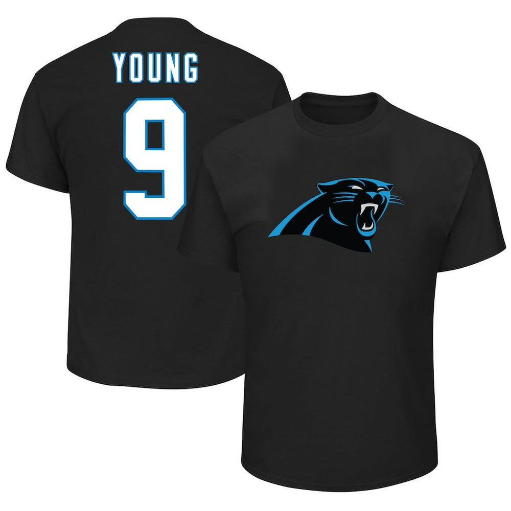 Bryce Young Carolina Panthers Big & Tall Player Name & Number T-Shirt - Black T-shirts