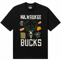 Milwaukee Bucks NBA x MARKET Unisex Claymation T-Shirt Black outlet