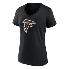 Bijan Robinson Atlanta Falcons Women's Icon Name & Number V-Neck T-Shirt - Black T-shirts