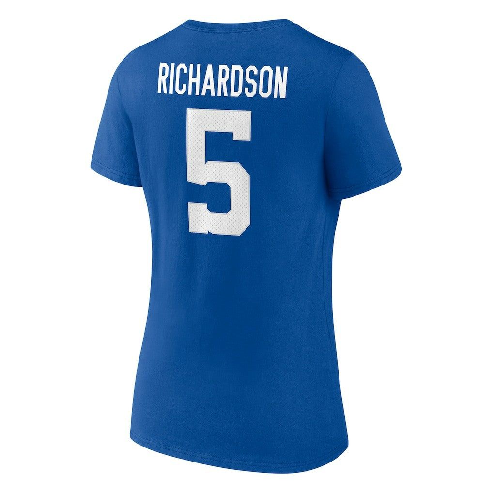 Anthony Richardson Indianapolis Colts Women's Icon Name & Number V-Neck T-Shirt - Royal T-shirts