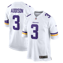 Jordan Addison Minnesota Vikings Away Game Jersey - White Jerseys