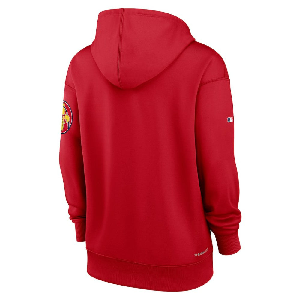 St. Louis Cardinals Nike Women's 2024 City Connect Authentic Collection Practice Performance Pullover Hoodie - Red Hoodies