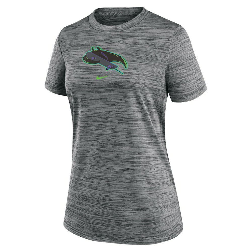 Tampa Bay Rays Nike Women's 2024 City Connect Authentic Collection Velocity Performance T-Shirt - Charcoal T-shirts