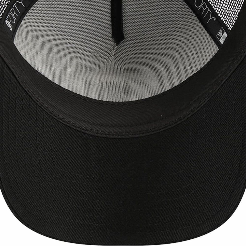 Chicago Cubs New Era A-Frame 9FORTY Trucker Adjustable Hat - Black Hats