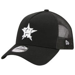 Houston Astros New Era A-Frame 9FORTY Trucker Adjustable Hat - Black Hats