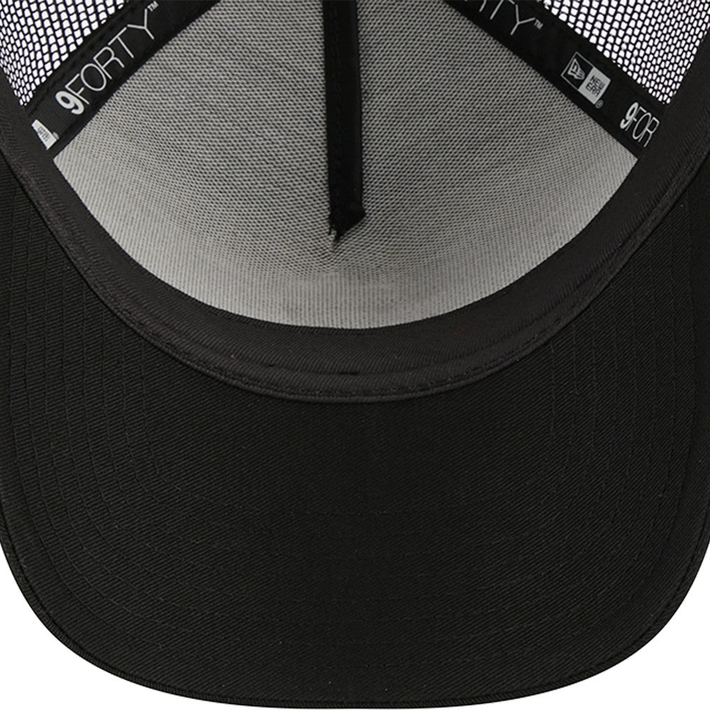 Miami Marlins New Era A-Frame 9FORTY Trucker Adjustable Hat - Black Hats