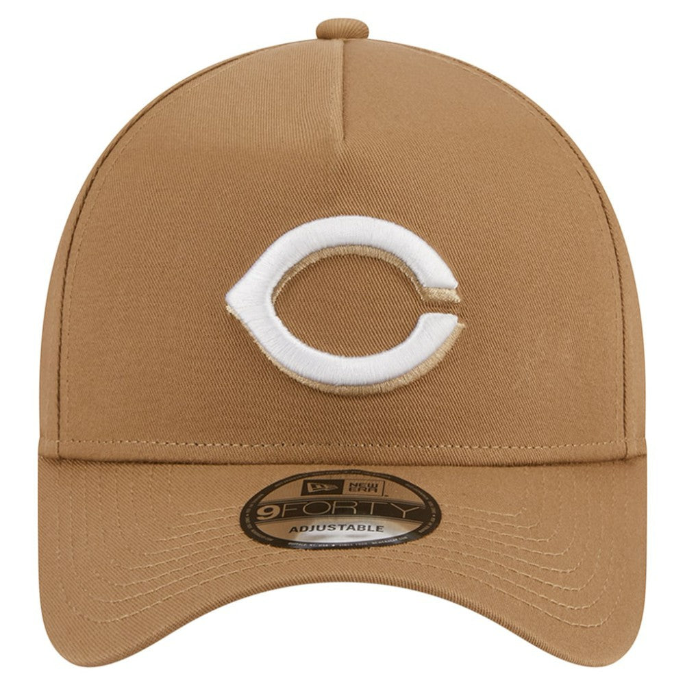 Cincinnati Reds New Era A-Frame 9FORTY Adjustable Hat - Khaki Hats
