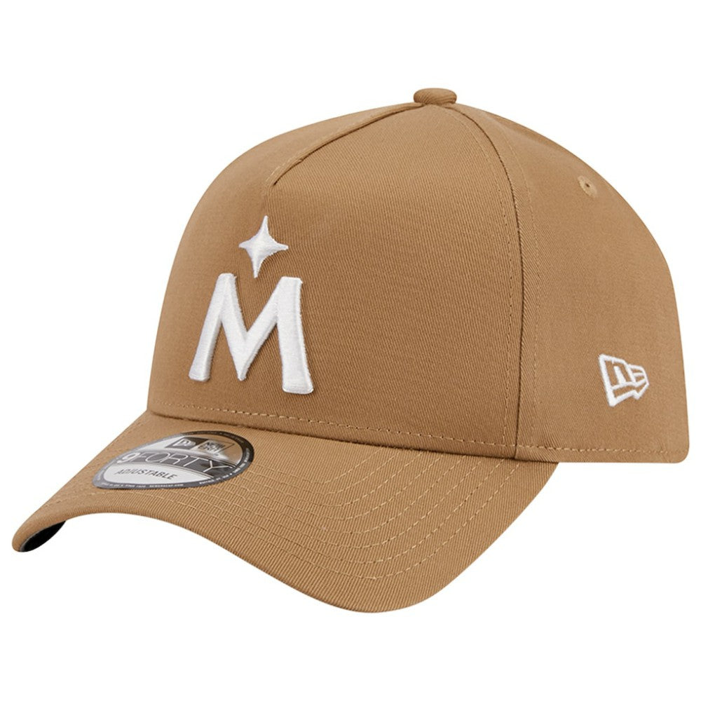 Minnesota Twins New Era A-Frame 9FORTY Adjustable Hat - Khaki Hats