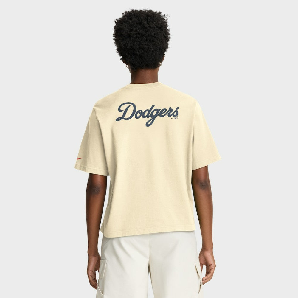Los Angeles Dodgers Nike Women's City Connect Pocket Boxy T-Shirt - Cream T-shirts