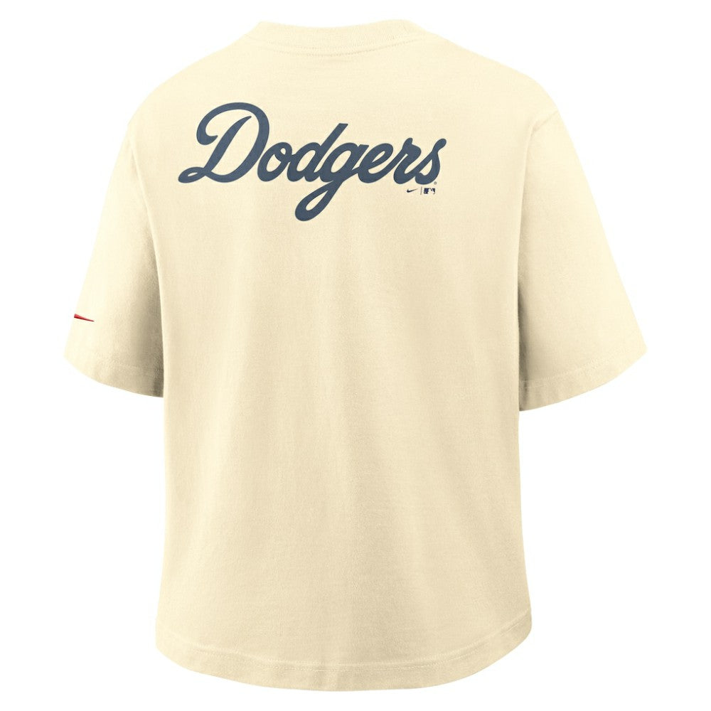 Los Angeles Dodgers Nike Women's City Connect Pocket Boxy T-Shirt - Cream T-shirts
