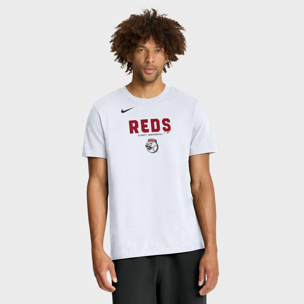 Cincinnati Reds Nike Bold Team Name T-Shirt - White T-shirts