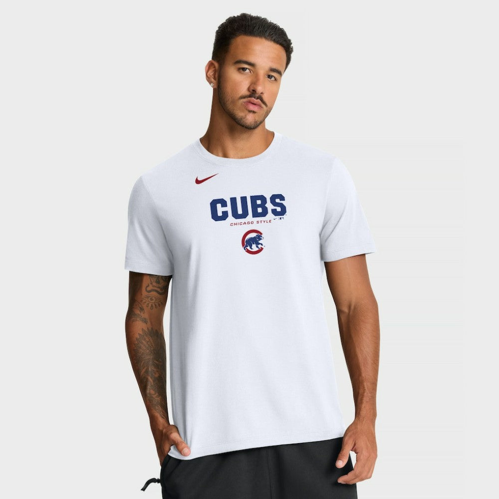 Chicago Cubs Nike Bold Team Name T-Shirt - White T-shirts