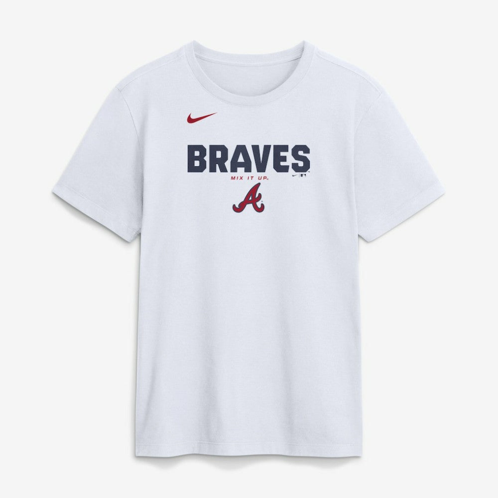 Atlanta Braves Nike Bold Team Name T-Shirt - White T-shirts