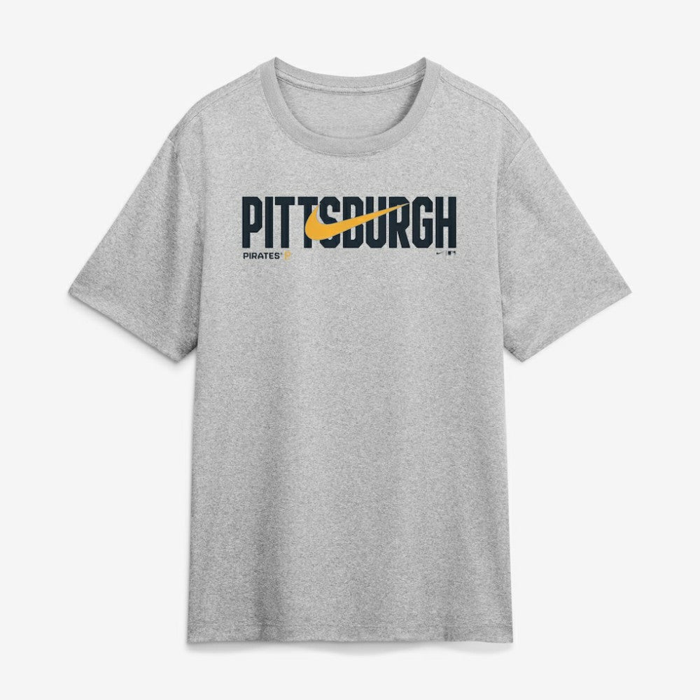 Pittsburgh Pirates Nike Swoosh Legend Dri-FIT T-Shirt - Heather Gray T-shirts