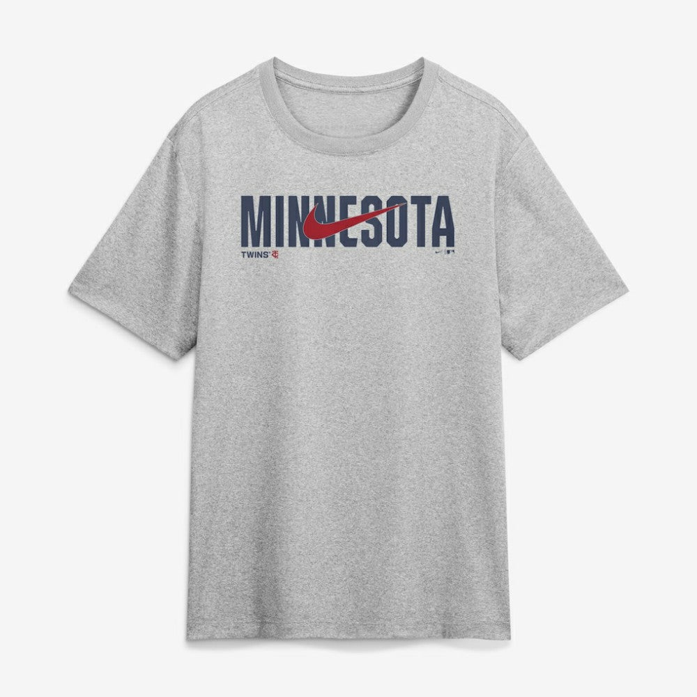 Minnesota Twins Nike Swoosh Legend Dri-FIT T-Shirt - Heather Gray T-shirts