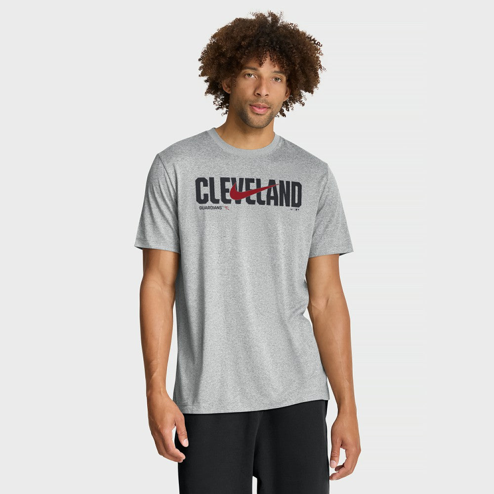 Cleveland Guardians Nike Swoosh Legend Dri-FIT T-Shirt - Heather Gray T-shirts