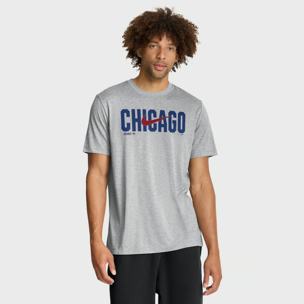 Chicago Cubs Nike Swoosh Legend Dri-FIT T-Shirt - Heather Gray T-shirts
