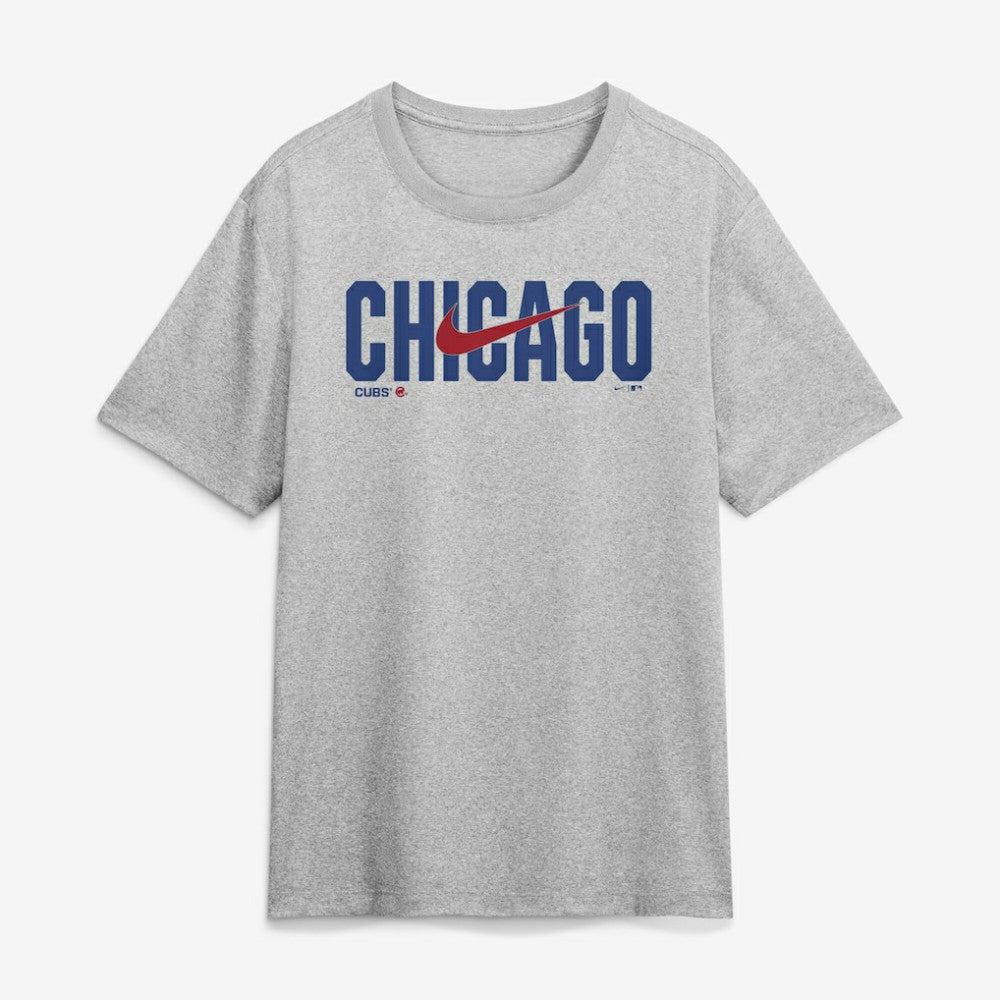 Chicago Cubs Nike Swoosh Legend Dri-FIT T-Shirt - Heather Gray T-shirts