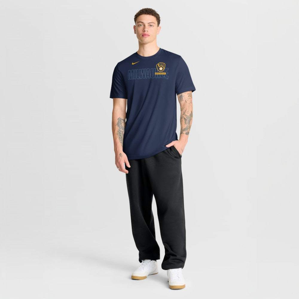 Milwaukee Brewers Nike Knockout Team Legend Dri-FIT T-Shirt - Navy T-shirts