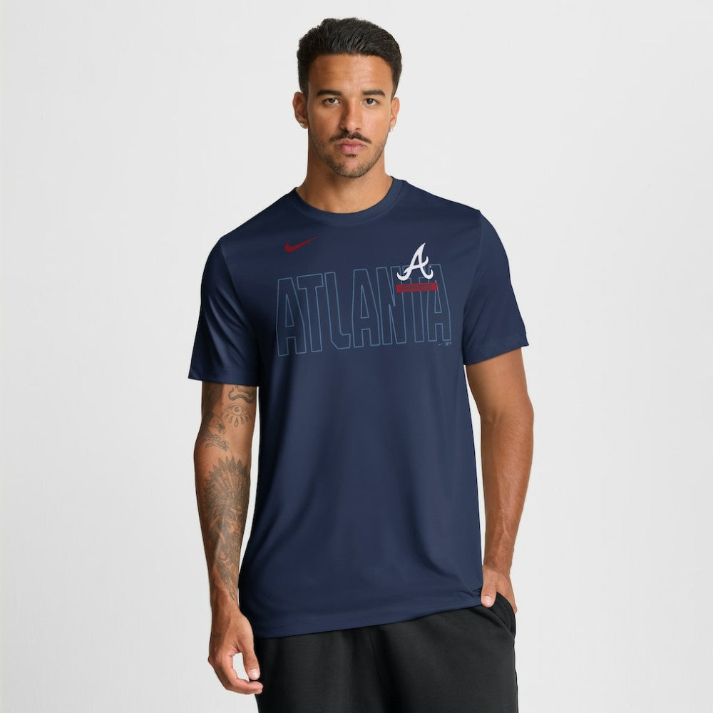 Atlanta Braves Nike Knockout Team Legend Dri-FIT T-Shirt - Navy T-shirts