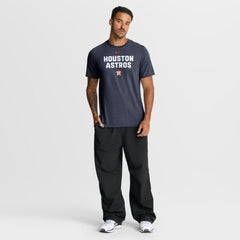 Houston Astros Nike Stacked Tri-Blend T-Shirt - Heather Navy T-shirts
