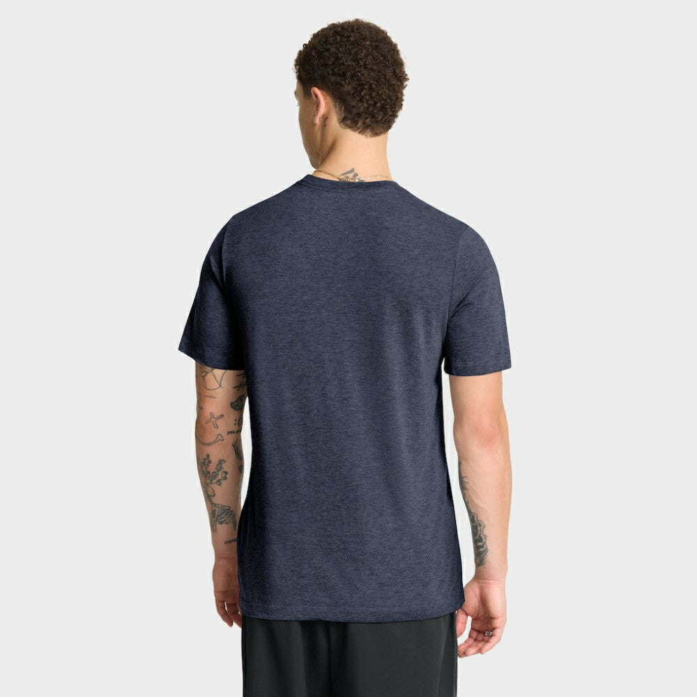 Atlanta Braves Nike Stacked Tri-Blend T-Shirt - Heather Navy T-shirts