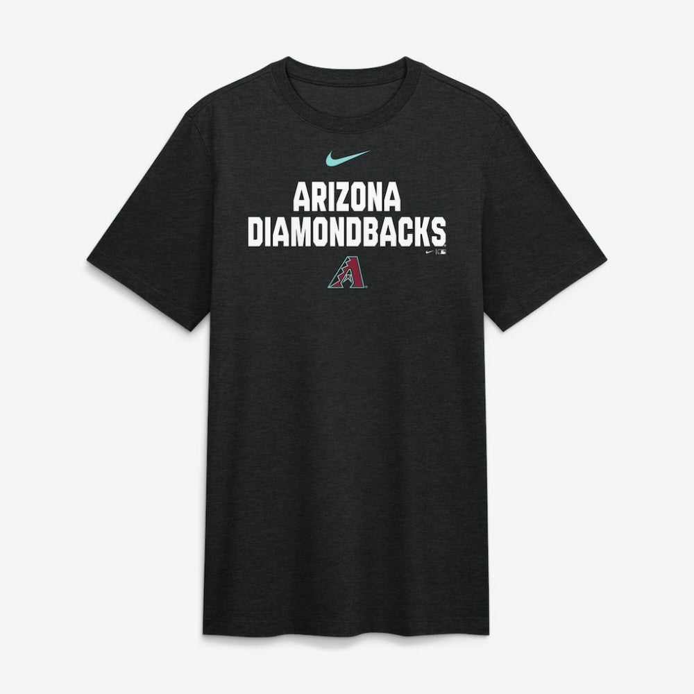 Arizona Diamondbacks Nike Stacked Tri-Blend T-Shirt - Heather Black T-shirts