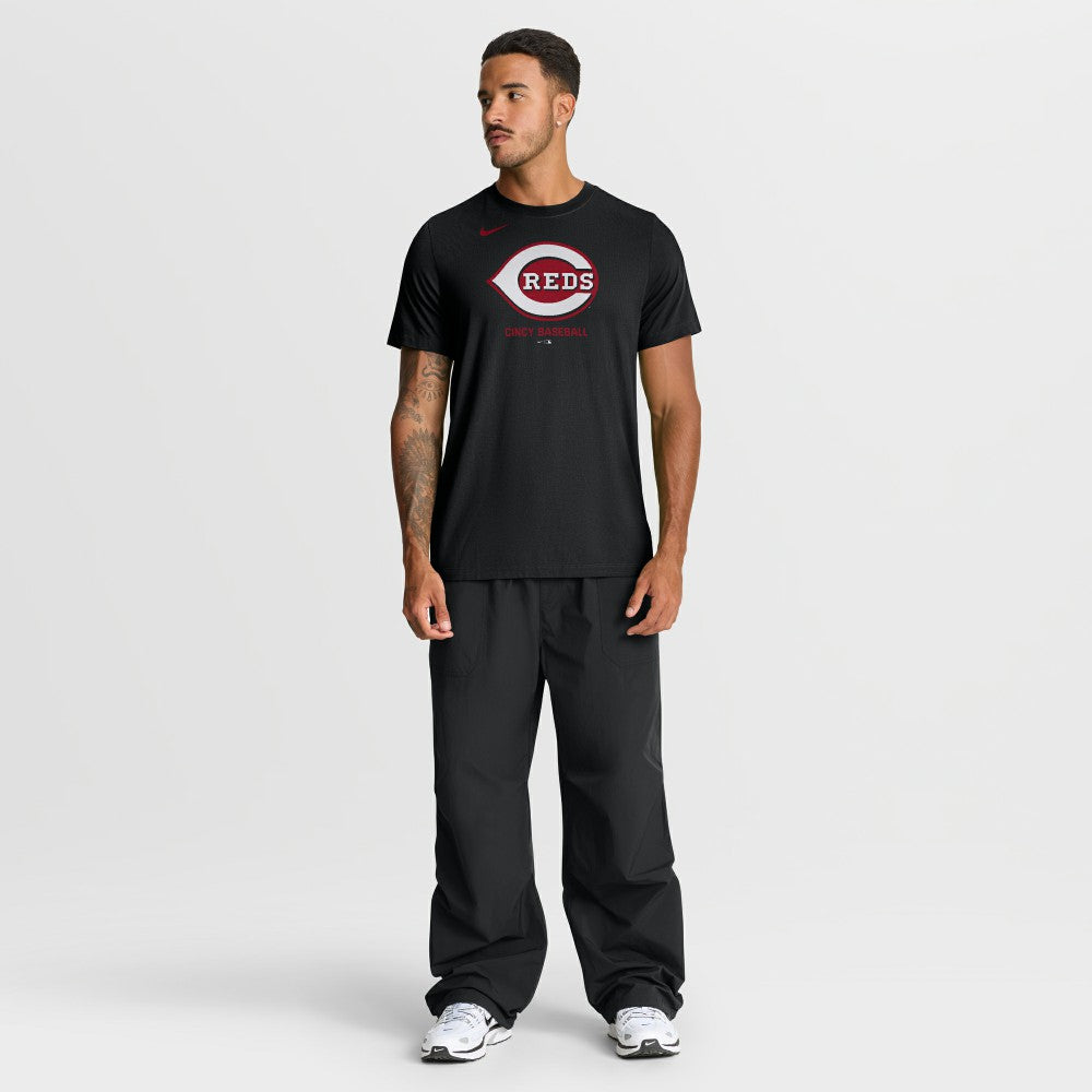 Cincinnati Reds Nike Tri-Blend Logo T-Shirt - Black T-shirts