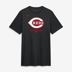 Cincinnati Reds Nike Tri-Blend Logo T-Shirt - Black T-shirts