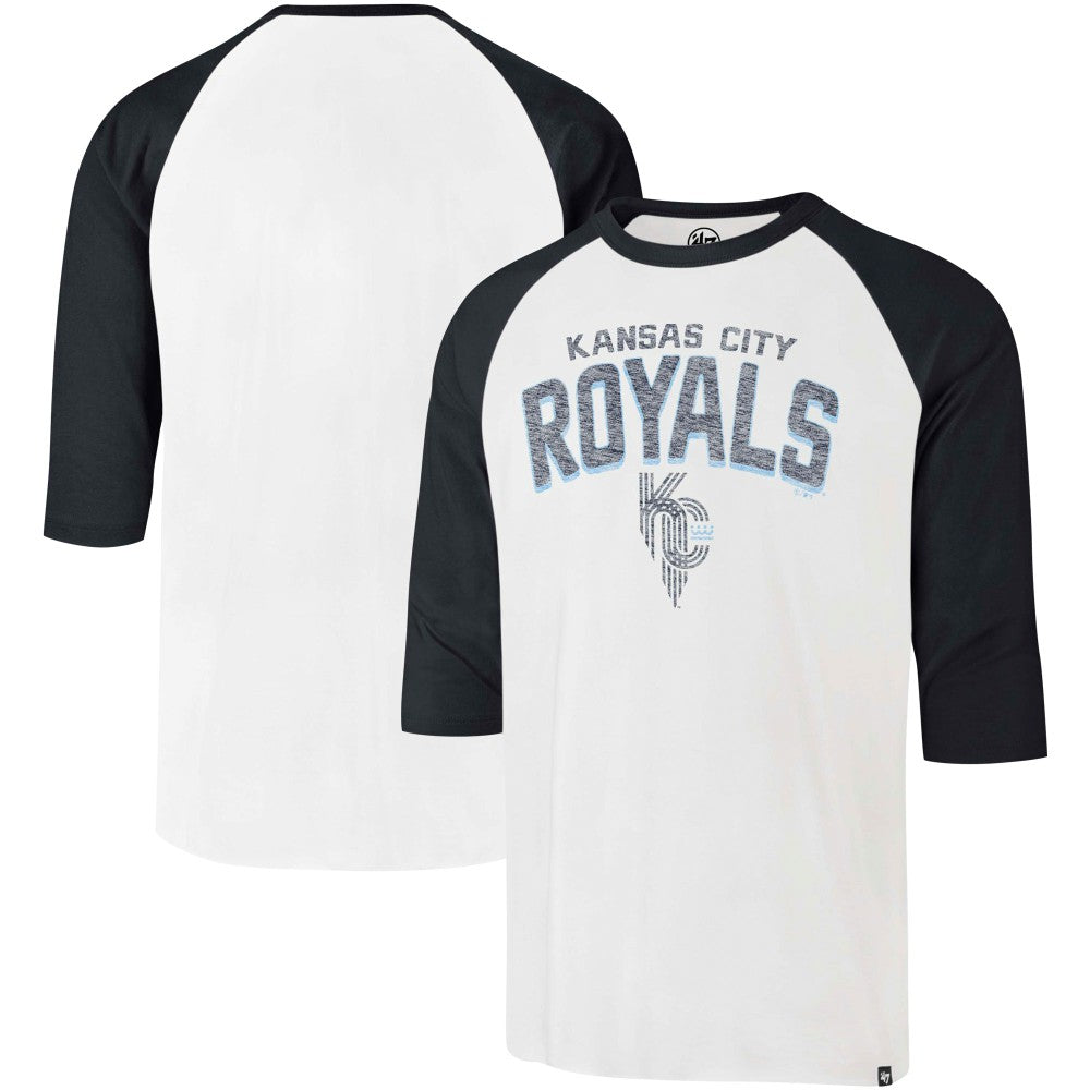 Kansas City Royals '47 City Connect Crescent Franklin Raglan 3/4-Sleeve T-Shirt - Cream T-shirts