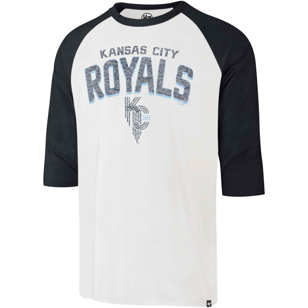 Kansas City Royals '47 City Connect Crescent Franklin Raglan 3/4-Sleeve T-Shirt - Cream T-shirts