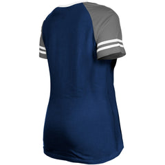 Dallas Cowboys New Era Women's Raglan Lace-Up T-Shirt - Navy T-shirts