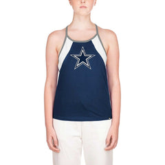 Dallas Cowboys New Era Women's Ribbed Racerback Tank Top - Navy Tops