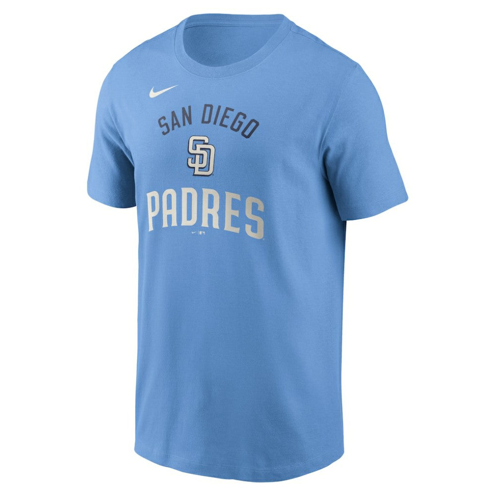 San Diego Padres Nike Early Innings Stack T-Shirt - Light Blue T-shirts