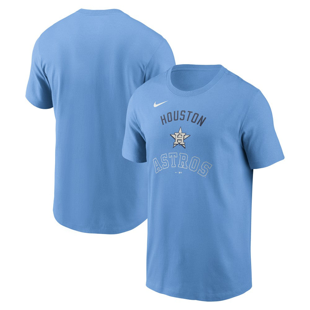 Houston Astros Nike Early Innings Stack T-Shirt - Light Blue T-shirts