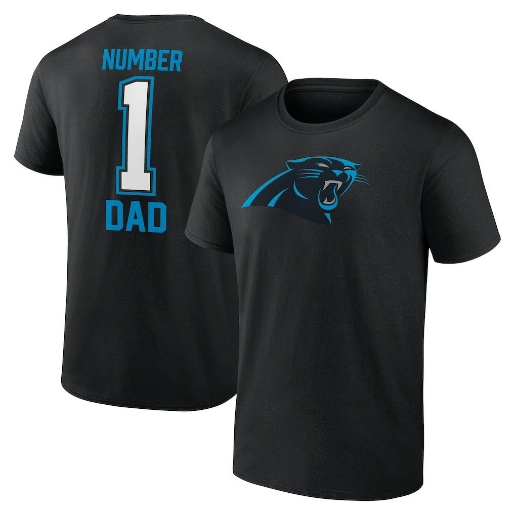 Carolina Panthers Father's Day T-Shirt - Black T-shirts