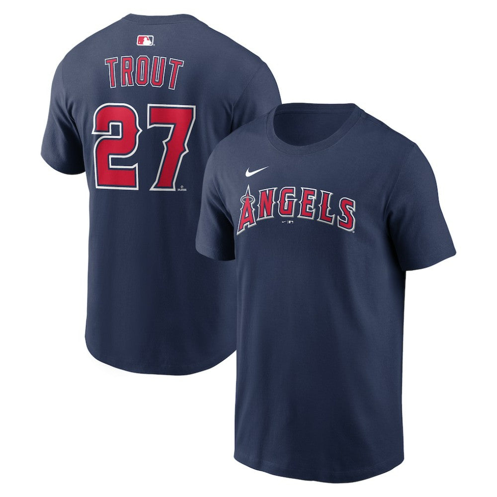 Mike Trout Los Angeles Angels Nike Name & Number T-Shirt - Navy T-shirts