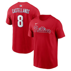 Nick Castellanos Philadelphia Phillies Nike  Name & Number T-Shirt - Red T-shirts