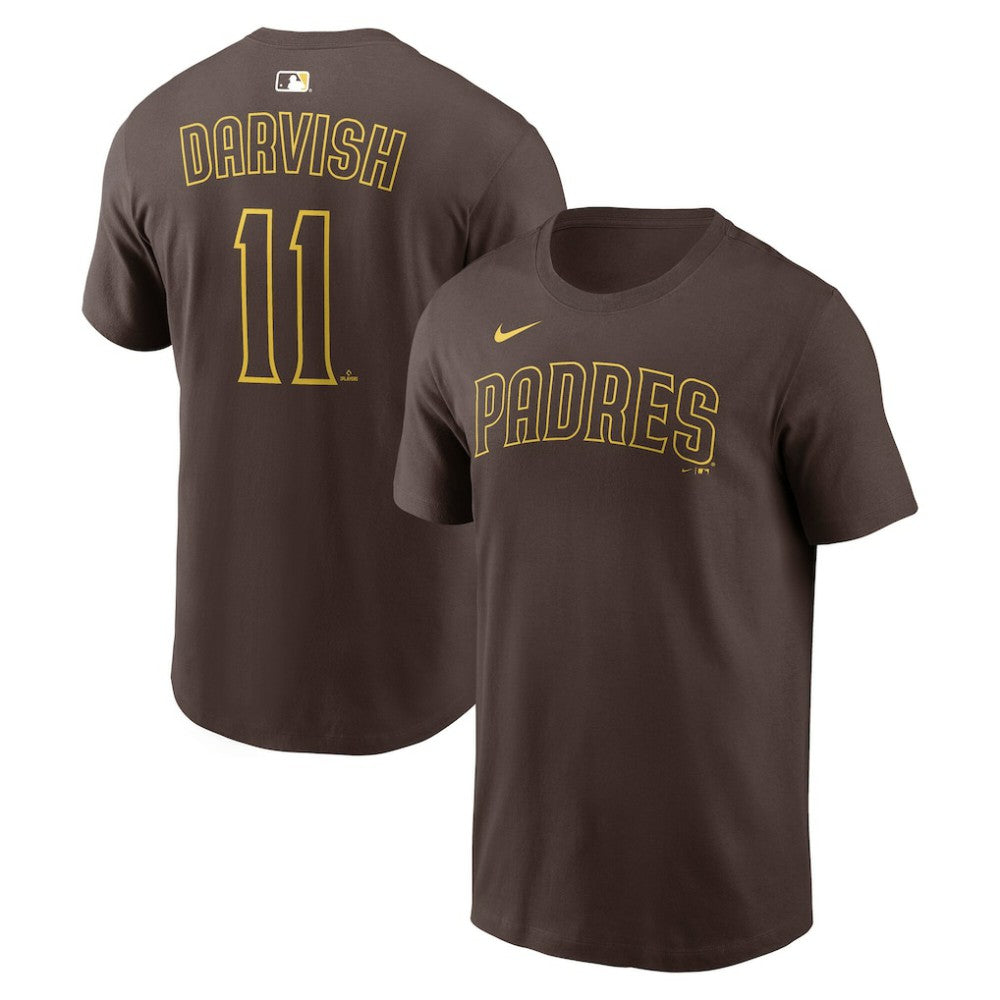 Yu Darvish San Diego Padres Nike  Name & Number T-Shirt - Brown T-shirts