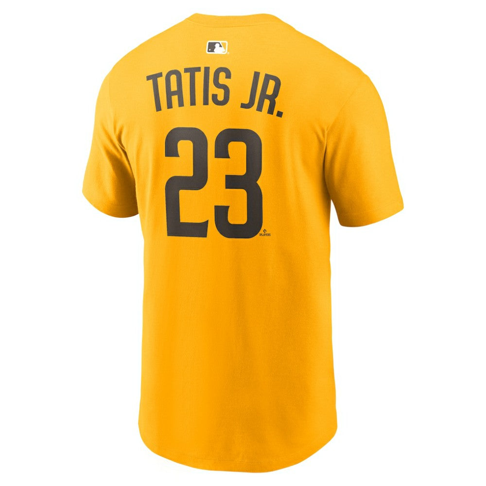 Fernando Tatis Jr. San Diego Padres Nike Name & Number T-Shirt - Gold T-shirts