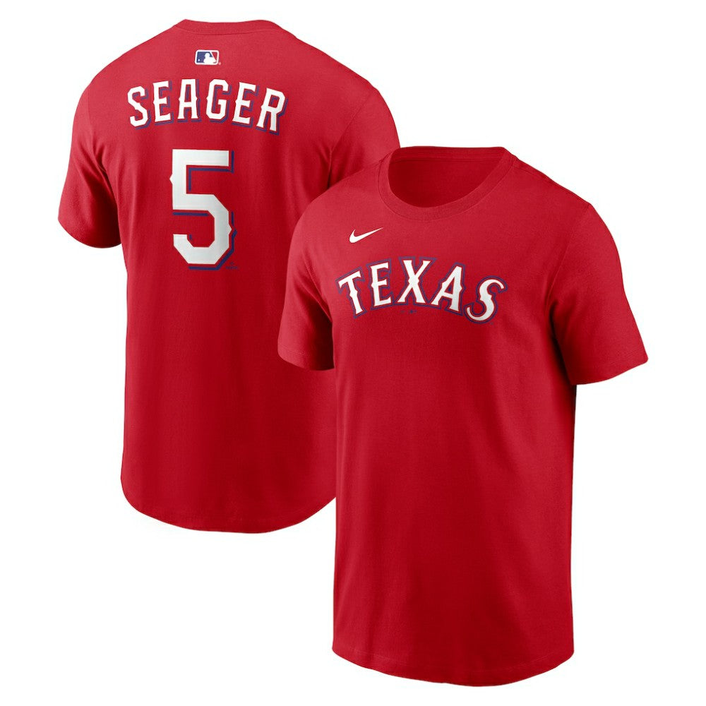 Corey Seager Texas Rangers Nike  Name & Number T-Shirt - Red T-shirts