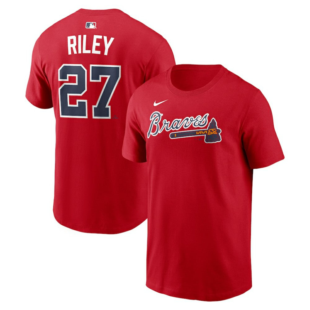 Austin Riley Atlanta Braves Nike Home Name & Number T-Shirt - Red T-shirts